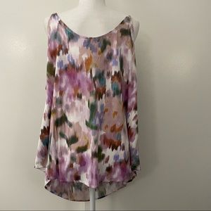 White Floral Stretch Ava Challis Cami